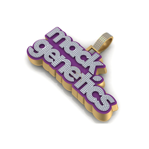 Nom personnalisé lettre VVS Moissanite émail buste glacé lueur brillant nuit fête Look Hip Hop 925 argent Bling pendentif bijoux cadeau - Product Image 1