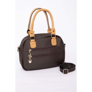 Bolso de Mano y Hombro con Cierre y Múltiples Compartimentos para Café, Accesorio de Ropa Elegante - Product Image 1
