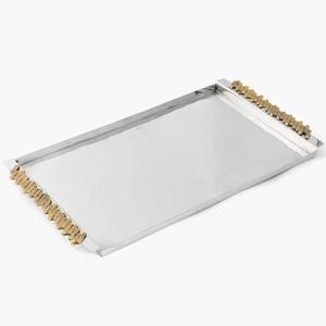 Plateau de service en métal fait main exclusif de qualité supérieure pour le plateau de service d'hôtel et le restaurant - Product Image 6