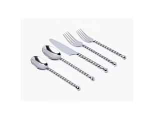 Nuevo juego de cubiertos de lujo de acero inoxidable, de 4 piezas Juego de cubiertos, acabado plateado brillante para cocina y fiesta de boda - Product Image 1