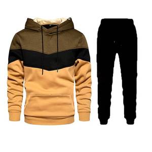 Wholesale Blank Oversized Sweatsuit Cotton Baggy <b>Zip</b> <b>up</b> Hoodie and Sweatpants Sets Tracksuit for Men - Product Image 4