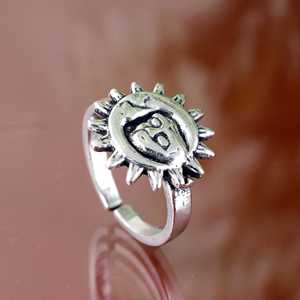 Unique Look <b>adjustable</b> Brass Sun And Moon Tribal <b>Ring</b> Fashionable Jewelry <b>Silver</b> Plated Vintage <b>Ring</b> Wholesale <b>Ring</b> For Women - Product Image 4