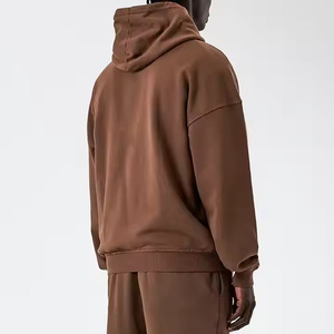 2025 nuevo logotipo personalizado estampado 100% algodón polar sudaderas con capucha para hombre personalizar en blanco casual de gran tamaño sudaderas térmicas para hombre - Product Image 5