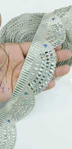 ที่กำหนดเองทำนามธรรมออกแบบกระจกทำงานในทอง,เครื่องเงินปักเลื่อมปักริบบิ้นสำหรับวัตถุประสงค์ต่างๆ - Product Image 3