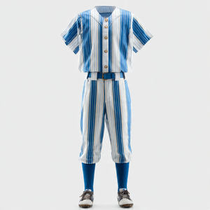 Uniforme de baseball personnalisé à rayures, nom de l'équipe, haut de maillot de baseball, ensembles de pantalons de baseball - Product Image 1