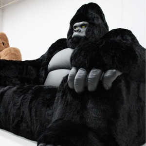 Sofá Modular en Forma de L de Tres Plazas Gorilla King Kong, Sofá Chesterfield Moderno con Almacenamiento, Tapizado en Tela PU, Sin Respaldo ni Brazos, para Sala de Estar - Product Image 2