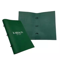 Taille personnalisée A4 menu couvre restaurant en cuir PU avec logo en creux personnalisé