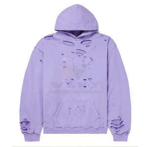 เสื้อฮู้ดกันหนาวของผู้ชาย OEM เสื้อฮู้ดผ้าฝ้าย100% ระบายอากาศได้ดีใช้ในฤดูหนาวการออกแบบหน้าจอการพิมพ์สีทึบปักด้วยเทคนิคพัฟ - Product Image 1