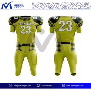 ชุดเครื่องแบบฟุตบอลอเมริกันผู้ชายแบบปรับแต่งได้ชุดเสื้อและกางเกงที่มีน้ำหนักเบาพิมพ์ลายซับลิเมชันสำหรับใส่เป็นทีมและใช้งานเป็นเกม - Product Image 2