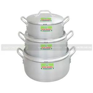 Good Price Kim Hang Pots Kitchen Set Of 3 Big Original Origin To Ensure Non Stick And Keep Heat, Big Cooking Pots Set Supplier