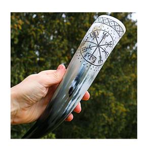 Jarra Artesanal Estilo Animal Real, Cuerno Vikingo para Beber, Pulido, para Cerveza, Sidra, Artesanía Natural, Ecológico, Personalizado - Product Image 1