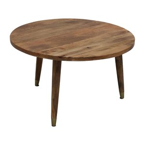 Mejor hecho a mano de madera de mango natural mesa redonda de sofá mesa de centro Muebles de sala de estar para uso doméstico - Product Image 4