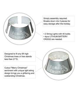 Collier de sapin en métal galvanisé Joyeux Noël, support de sapin décoratif, décoration élégante pour la maison, fête de Noël et du Nouvel An - Product Image 5