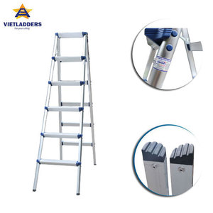 EN131 VAL NVLD-04 Modern Double-Sided Aluminum <b>Folding</b> <b>Step</b> <b>Ladder</b> with 150kg Capacity for Household Stock Moving Apartment Use - Product Image 5