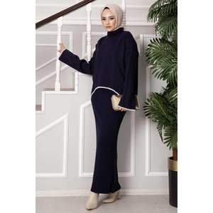 Vestido Corto Cosido Pastor Azul Marino - Product Image 4