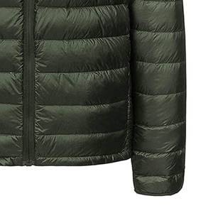 Veste matelassée écologique personnalisée pour homme, brodée, vert forêt, manteau d'hiver à capuche, imperméable, coupe-vent, réversible - Product Image 6