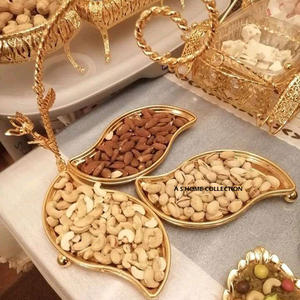 Juego de 2 Tazones Decorativos de Acero Inoxidable Pulido para Servir Frutas, Diseño Creativo con Borde Anillado, para Mesa de Comedor - Product Image 4