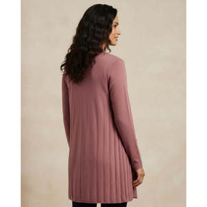 Chal de punto largo de lana morado para invierno, de secado rápido, grueso, informal, estilo urbano, para mujer, con frente abierto - Product Image 5