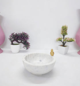 Bol à fruits en marbre fabriqué à la main de haute qualité/plat à anneaux vintage/bol décoratif avec concept d'oiseau en laiton bol Premium pour mariage - Product Image 2