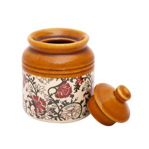 Tarro de cerámica con sello de silicona para mantener la frescura y la durabilidad. Tarro de cerámica colorido para decoración y almacenamiento en el estante de la cocina. - Product Image 4