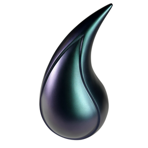 Urne de crémation en bois de style américain en forme de larme de saphir en métal quantité minimale de commande bas Vente en gros Décoration commémorative Fournitures funéraires gravées - Product Image 1