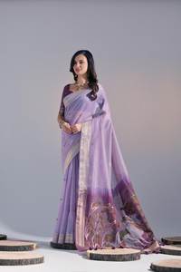 Magnifique à la recherche Premium meilleure qualité 100% pur coton tissu routine quotidienne spécial longue longueur à la mode saree avec chemisier - Product Image 4