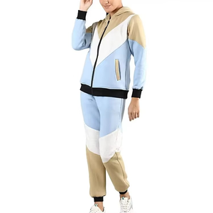 Survêtement long à capuche pour femme, de qualité supérieure, léger, respirant, tendance, motif uni, décontracté, pour l'entraînement en hiver, jogging, automne - Product Image 3