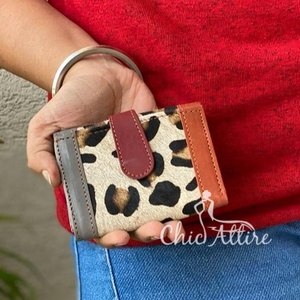 Bolso de mano de piel de vaca, carteras elegantes informales, tarjetero, monedero pequeño - Product Image 1