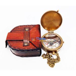 Boussole de travail de poche en laiton de haute qualité Couples cadeau d'anniversaire boussole gravée Confirmation cadeau article avec prix de gros - Product Image 5