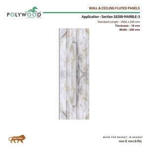 Paneles de Pared Decorativos de PVC con Diseño de Mármol Acanalado, Minimalistas, Insonorizantes, Ignífugos, Libres de Mantenimiento, con Protección UV, Ecológicos para Comedor - Product Image 2