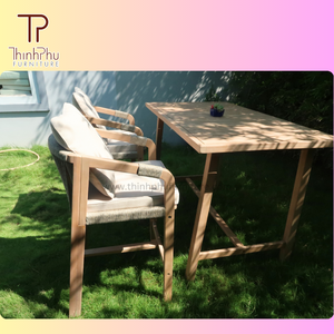 Juegos de jardín al aire libre contemporáneos Juego de barras de madera de gran valor de Vietnam OEM y ODM Muebles contemporáneos hechos de madera de acacia - Product Image 5