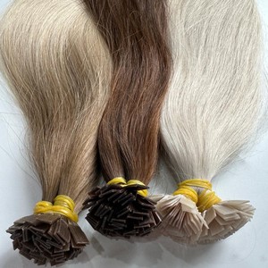 เครื่องเรีมี่มีปลายแบนเคราตินเกรดพรีเมี่ยมสีน้ำตาล/สีบลอนด์สองชั้นทำจากเส้นใยยุโรปคุณภาพมาตรฐาน - Product Image 2