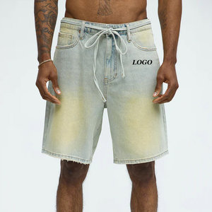 Shorts en jean pour hommes à prix avantageux avec fermeture à boutons et poches latérales pour la vente en gros Shorts tendance décontractés de haute qualité - Product Image 1