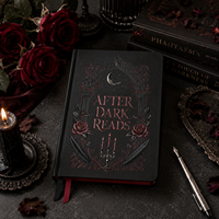 Diario di Lettura Gotico A5 Personalizzato LABON, Copertina Rigida Nera, Quaderno per Recensioni di Libri Dark Romance con Pagine Logo, Regalo per Librerie