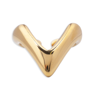 CUCOCUCA YXQ R233 Anello da donna moderno in acciaio inossidabile placcato oro, design elegante e confortevole, tonalità dorata, stile intramontabile, spedizione UE in 48 ore - Product Image 1