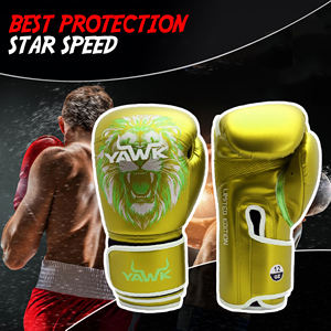 Guantes de Boxeo de Entrenamiento de Cuero PU, Guantes de Sparring Duraderos con Velcro para Boxeo, Kickboxing, Muay Thai y Gimnasio, Acolchado Multicapa - Product Image 2
