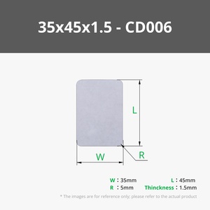 Pegatinas Magnéticas Decorativas Rectangulares con Esquinas Redondeadas, Negras, 1.5 mm de Grosor, con Adhesivo en la Parte Posterior - Product Image 2