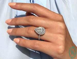 Bague de fiançailles Double Halo en Moissanite 2.00 CT - Product Image 6