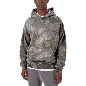 Sweat-shirt à capuche en molleton 100 % coton pour homme, grande taille, logo personnalisé, séchage rapide et respirant, décontracté - Product Image 5