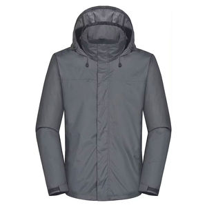Chaqueta Impermeable con Capucha para Hombre, Ajustable, con Forro Transpirable para Actividades al Aire Libre, Estilo Urbano de Nailon Suave - Product Image 2