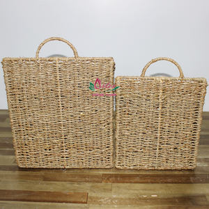 Artex Dong Thap Vietnam decorativo tejido a mano Seagrass revistero y estante de almacenamiento para sala de estar - Product Image 3