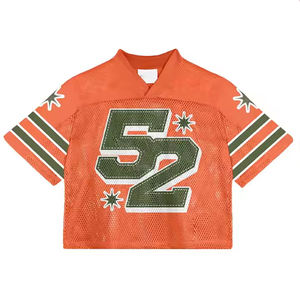 Camiseta de fútbol de malla recortada para hombre, ropa de fútbol de poliéster transpirable de primera calidad con impresión por sublimación personalizada - Product Image 1