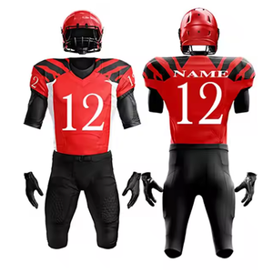 Uniforme de fútbol americano sublimado personalizado de alta calidad, la mejor calidad de fábrica con logotipo bordado cosido, conjuntos de pantalones de Jersey - Product Image 1