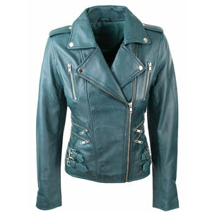 Chaqueta de cuero genuino de primera calidad con diseño elegante Costura duradera Ajuste cómodo. Para ropa informal o formal Talla XS - Product Image 1