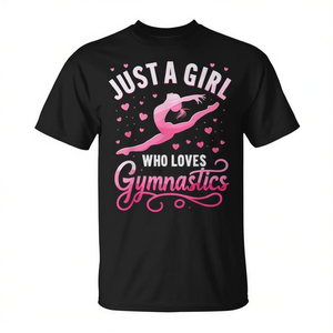 T-shirt promozionale per amanti della ginnastica: Solo una ragazza che adora la ginnastica - Product Image 2