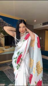 Nouveau présentant prêt à porter saree 1 min saree traditionnel or blanc bordure saree avec chemisier tissu imprimé readymade sari - Product Image 2