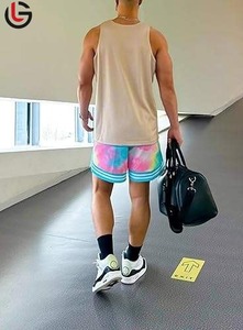 2025 New Design Tie Dye <b>Shorts</b> for <b>Men's</b> in 100% Cotton Fabric Drawstring Waist Stylish Custom Design <b>Shorts</b> Tie Dye Wholesale - Product Image 6