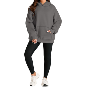 Femmes 100% coton polaire pull à capuche haute qualité HeavyGSM respirant confortable Top vente imprimé brodé hiver - Product Image 5