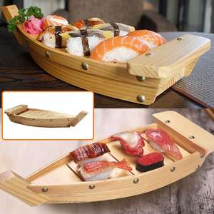 Bateau à sushi en bois fabriqué au Vietnam-Présentoir de nourriture élégant pour les repas et les événements japonais - Product Image 2