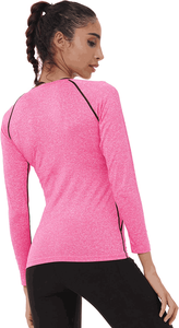 Top Slim Fit Stretch Fitness Sports Gym Chemise Running Shirt Respirant Athlétique Sans Couture Chemises D'entraînement pour les Femmes - Product Image 4